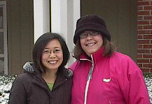 Joy and I the day of her first snow!